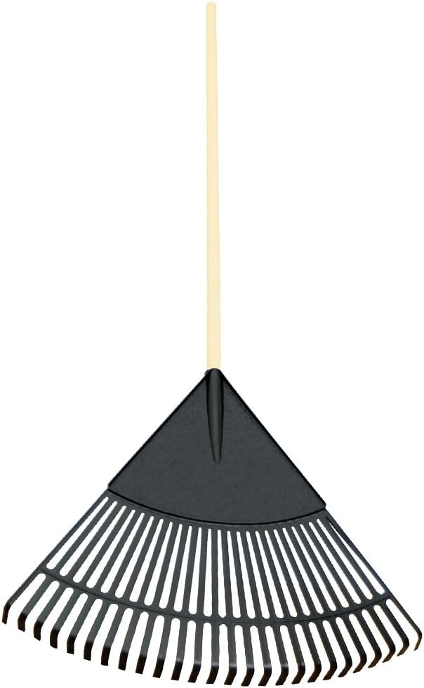 Ames Poly Leaf Rake 24-Inch Head Steel Handle Lawn Cleanup Rake