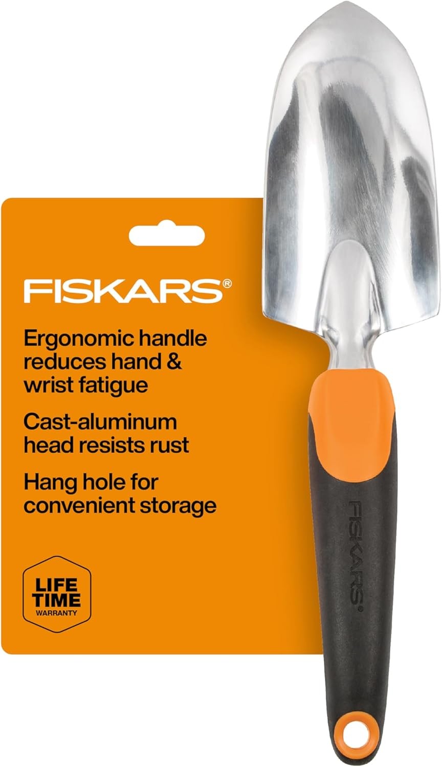 Fiskars SoftGrip Garden Hand Trowel Stainless Steel Blade 11-Inch
